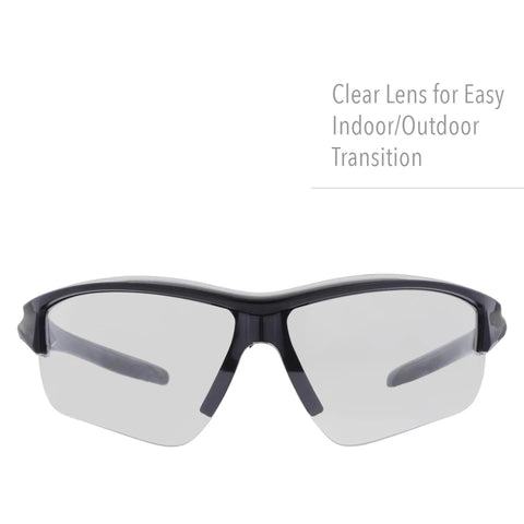 Front view of Acadia Shooting Glasses With Anti Fog Coating Clear Lenses Sporty Lightweight, showing frame and lens design.