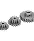 Heavy Duty Steel Gear Replacement Kit For WPL D12 1/10 Scale RC Rock Crawler Truck Gbox Upgrades, showing three steel gears.