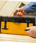 Person using Stainless Steel Flexible T Handle Latches For Tool Boxes And Automotive Use, Elastic Draw Latch With Comfortable Rubber Grip.