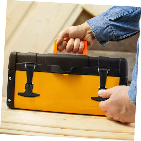 Person using Stainless Steel Flexible T Handle Latches For Tool Boxes And Automotive Use, Elastic Draw Latch With Comfortable Rubber Grip.