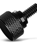 Gloss Black 304 Stainless Steel Seat Bolt Screw With Quarter Inch Twenty Thread For Harley Davidson 1996 To 2025 Models, side view.