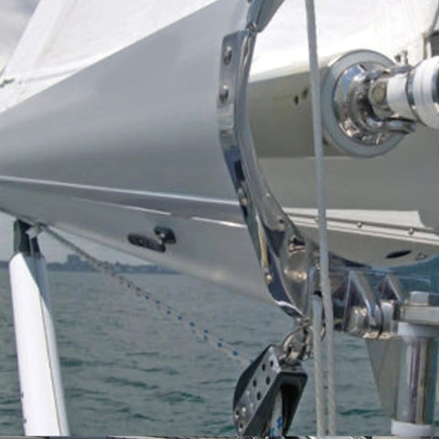 50mm 316 Stainless Steel Pulley Wheel Swivel Block for Marine Lifting, 360 Degree Rotating Single Wheel With Wire Rope Towing, Beefy Heavy Duty Mechanical Crane Pulley for Boats and Ships on sailboat rigging