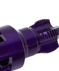 Close-up of a purple dual internal external threading cutter from the 1 2 Inch And 3 4 Inch Pipe Threader Tool Set For Plumbing.