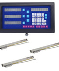 Pro Grade Digital Caliper and Three Axis Digital Readout Kit for Lathe Mill Tools featuring digital screen and optical scales.