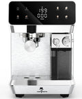 Kickstart Your Daily Grind With This Barista Quality Espresso Machine Featuring An Automatic Milk Frother And Rapid Heat Extraction Through Intuitive Touch Controls For Hella Smooth Lattes, sleek stainless steel design.
