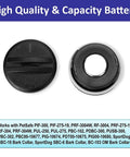 Hardcore Replacement Battery For Electronic Dog Training Collars Compatible With Rfa-67 And Rfa-67d-11 6V 230 Mah Leak Proof Design Built Different Real Deal 10 Pack Set two black battery covers showing quality and design features.