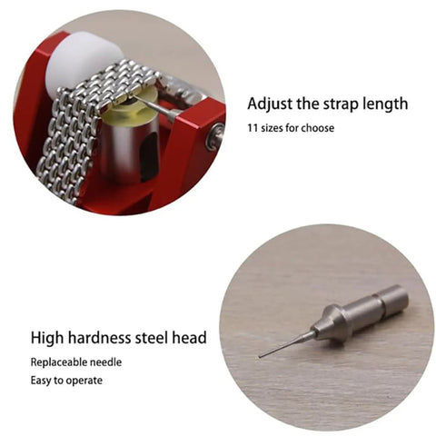Pro Grade Watch Back Remover Tool Kit with adjustable strap tool and steel head for DIY enthusiasts and watch shops
