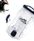 Hydration Bladder With Large Opening No Spill Design, Leak Proof Reservoir And Quick Connect System in use by cyclist