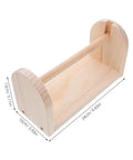 Solid Wood Tape Dispenser With Razor Sharp Blade, 24cm x 10cm x 13cm, perfect for desk organization in home office.