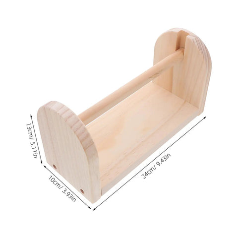Solid Wood Tape Dispenser With Razor Sharp Blade, 24cm x 10cm x 13cm, perfect for desk organization in home office.