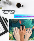 Hands using Blue Waters Desk Pad For Gaming And Work, Mega Extra Large 31.5 By 15.7 Inches, Extended Desk Mat For Laptop Keyboard and Mouse