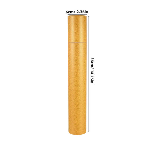 Yellow Poster Mailer Tube With Spacious Interior And Waterproof Design For Art Supplies And Travel, 36cm length, kraft material