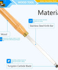 Carbide Tipped Finisher Wood Turning Tool Lathe Chisel Bar With 16mm Round Carbide Insert Cutter, ergonomic wood handle, stainless shaft.