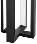 Heavy Duty Black Aluminum Led Outdoor Pendant Light 20 Inch Linear Chandelier base showcasing modern design and matte finish.