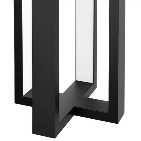 Heavy Duty Black Aluminum Led Outdoor Pendant Light 20 Inch Linear Chandelier base showcasing modern design and matte finish.