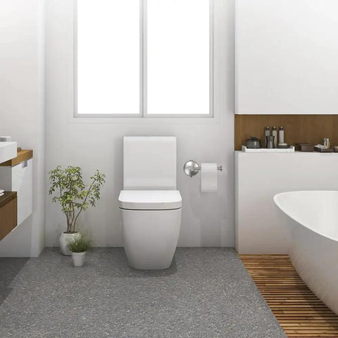 Modern bathroom with brushed nickel toilet paper holder wall mount 5.8 inch stainless steel self adhesive roll holder with suction cup