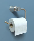 Sleek Joleena Wall Mount Toilet Paper Holder in Brushed Nickel, 7.25 inches wide, transitional style for modern bathrooms.