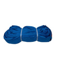 Blue 20 Ft Polyester Round Sling Heavy Duty Liftin Gear With 23000 Lbs Vertical Capacity coiled for storage