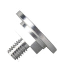 Side view of Knurled Aluminum Welding Helmet Fasteners Replacement Headgear Pair For Pipeliner Style Flip Hood with twist-to-lock screws.