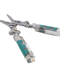 Heavy Duty 12 in 1 Wire Stripping Pliers With Voltage Tester Reminder showing ergonomic grip and foldable design for easy use.