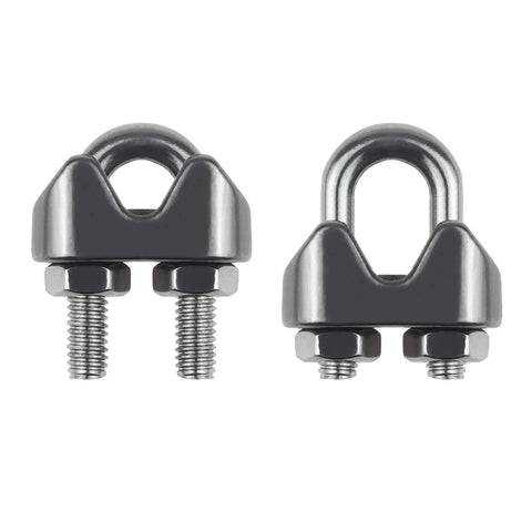 Heavy Duty 304 Stainless Steel Wire Rope Cable Clips And Clamps For Rigging Hardware That Are Tough As Nails And Damn Near Indestructible For Any Outdoor Job