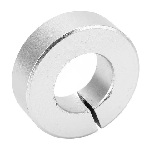 Six Piece Lightweight Aluminum Alloy Shaft Collar Set Clamping Lock Rings To Fix Shafts And Bits With Anti Rust Coating Good For Garage And Workshops Where Stability Matters Most This Quality Kit Keeps Hardware Locked Firm Without Loosening Giving Safe, silver split shaft collar