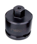 Kickass Hydraulic Torque Wrench Built With Lightweight Square Drive Frame And 360 Degree Swivel Hose Assembly For Fitting Into Cramped Spots Fast Rock Solid Rotary Return Handle Generates Clean Hands Free Torquing Force Whenever DIY Jobs Get Heavy close-up image of a black hexagonal socket head