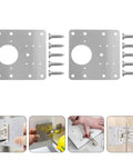 Stainless Steel Cabinet Hinge Repair Plates With Screws 6 Pack Frameless Cabinet Fixes Durable No Fuss Do It Yourself Friendly Easy Open