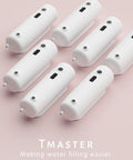 Sea Ghost Desktop Water Bottle Dispenser With USB Type C Charging, Automatic Pump arranged on a pink surface