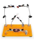 Pro Grade Six Arm Magnetic Helping Hands Soldering Station With Heavy Duty Base for PCB work, six flexible arms holding tools