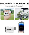 High Performance Golf Rangefinder With Slope Magnetic Mount 1100 Yard Range 6X Magnification ergonomic design images