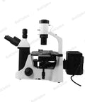 100X-400X Inverted Fluorescence Microscope With Trinocular Head And Dual Illumination Pro-Grade Lab Microscope For Biological Imaging And Cellular Work HM FM03030303, side view