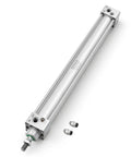 Heavy Duty Pneumatic Air Cylinder 32 mm Bore 500 mm Stroke Double Acting Single Rod With M10x1.25 Threaded Rod And Two Push In Fittings Port Size One Eighth Inch