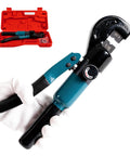 Upgraded Hydraulic Cable Railing Crimping Tool For One Eighth Inch Stainless Steel Cable Railing Kit shown with case