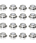 16 Pack 8mm Roller Skate Bearing Spacers Aluminum Silver for Inline Skates Quad Roller Skateboards and Scooters