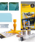 Windshield Repair Kit With High Penetration Resin And Pressure Syringes, DIY Auto Glass Tool Set, with 2 Resins for Chip Repair