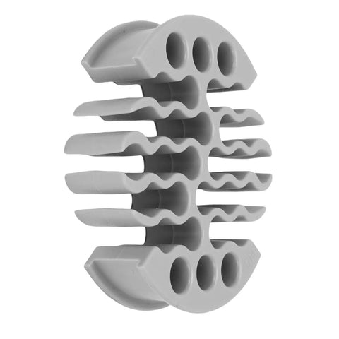 Straight Shooting Wire Comb For 30 Network Cables With Slick Slip Through Design And Zero Tangling Drama, gray cable management tool.