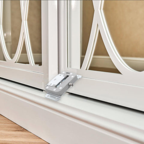 Door Sliders For Wardrobe And Cabinet With Damping Pulley System Smooth Glide For Wooden Doors Surface Mounted Hardware Fitting