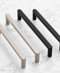5 Pack 160mm Edge Black Hidden Drawer Cabinet Handle Aluminum Alloy Finger Edge Pull Concealed Back Mount Dresser Hardware