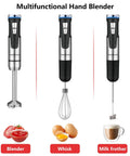 Cordless Immersion Hand Blender 3 In 1 With Whisk And Milk Frother No Cord Hassle 8 Speed Emulsion Mixer for cooking tasks