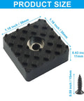 Square Rubber Feet Furniture Pads 25 Pack 1.18 Inch Non Slip Screw On Chair Leg Protectors with size dimensions and screw