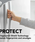 Stainless Steel Cleaner And Polish Spray Aerosol 2 Pack For Appliances, Chrome And Sinks, anti-fingerprint protection on fridge