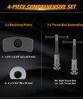 GOOACC 22-piece disc brake caliper compression tool set, includes two retaining plates and two thrust bolt assemblies.