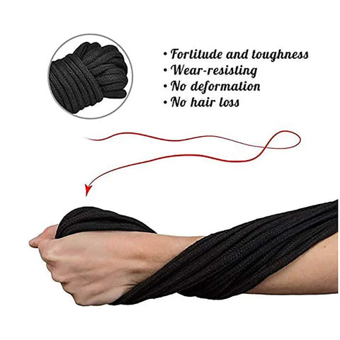 Soft Cotton Rope Cord Set 2 Pack 33 Feet Each 8mm Thick Twisted Rope For Craft D I Y Home Decor Black And Red around hands
