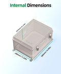 Internal dimensions of UL Listed Nema 6 Junction Box With Mounting Plate Heavy Duty Weatherproof Electrical Enclosure in Grey.