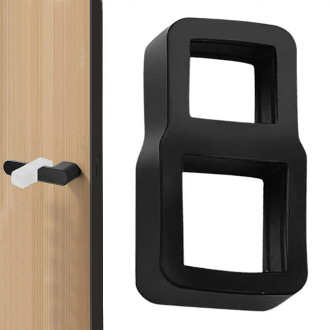 Black silicone door knob stopper wall protector anti collision door handle guard against wall damage, portable travel kit.