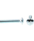 3/8 In 16 Carriage Bolts, 2-1/2 In Long, Smooth Round Head With Square Shoulder, A307 Grade Zinc Plated Steel, 25 Pack