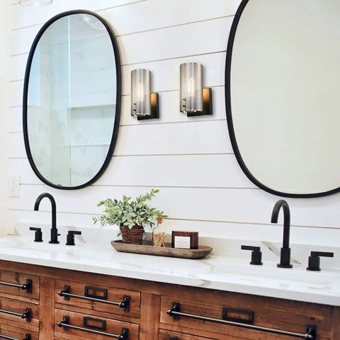 Rustic Wall Sconces Set Of Two Vintage Nickel Industrial Wall Lighting With Grid Mesh Shade Perforated Half Cylinder Sconce Hardwired Fixtures in bathroom