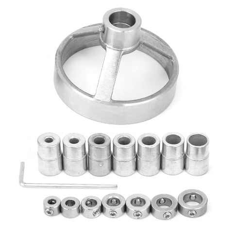 16 Piece Woodworking Drill Guide Set with Vertical Drilling Fixture and Hole Puncher Locator for Precise Carpentry