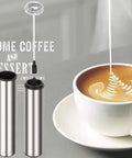 Rechargeable Milk And Coffee Frother Handheld Foam Maker For Lattes Cappuccinos Frappes And Hot Chocolate Barista Grade Foam